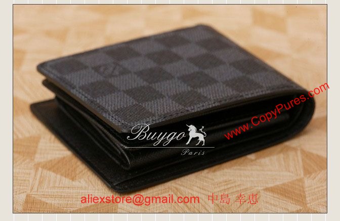 LOUIS VUITTON ルイヴィトン N63074 ダミエグラフィット ポルトフォイユ・フロリン メンズ用2つ折財布